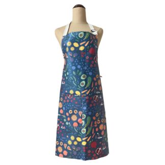 waterproof apron fruit and vegetables print made in Australia