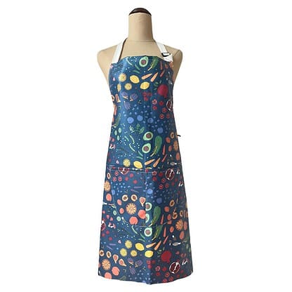 waterproof apron fruit and vegetables print made in Australia