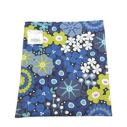 blue flower reusable sandwich bag