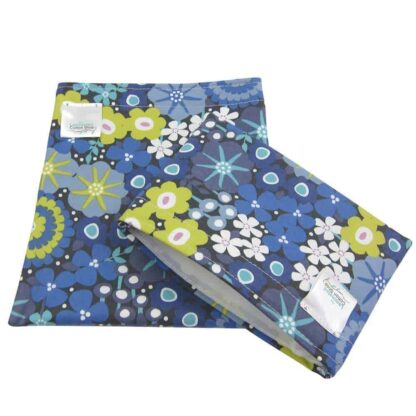 snack bag set blue flowers