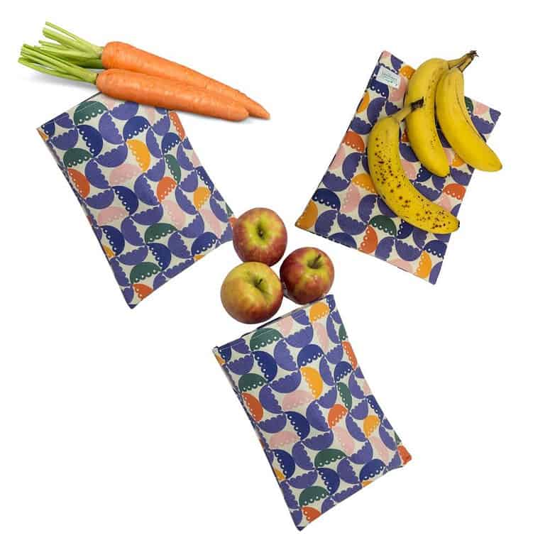 Food Storage - Snack Bag Set - Laminated Cotton Shop food safe bags