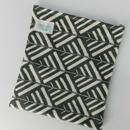 reusable snack bag sandwich size tribal green geo print